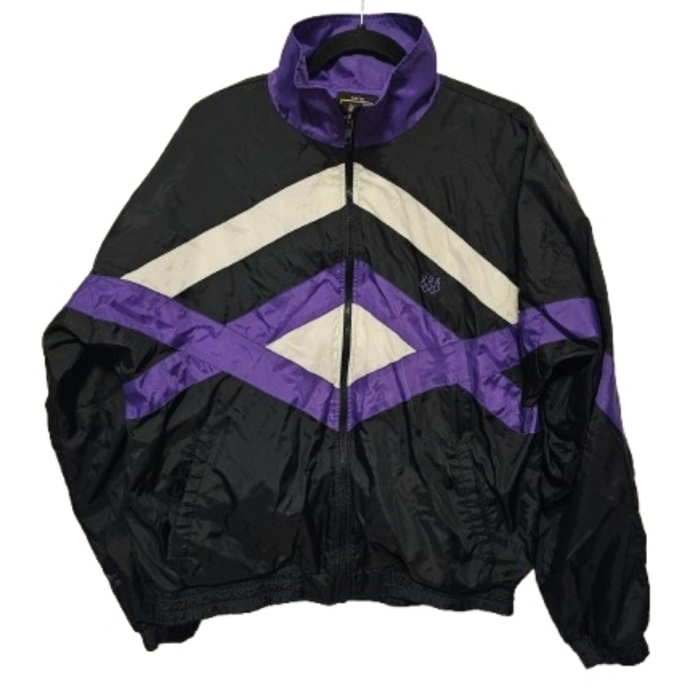 Vintage USA Olympics Black and Purple Jacket Size Large *Spot on sleeve, see pic